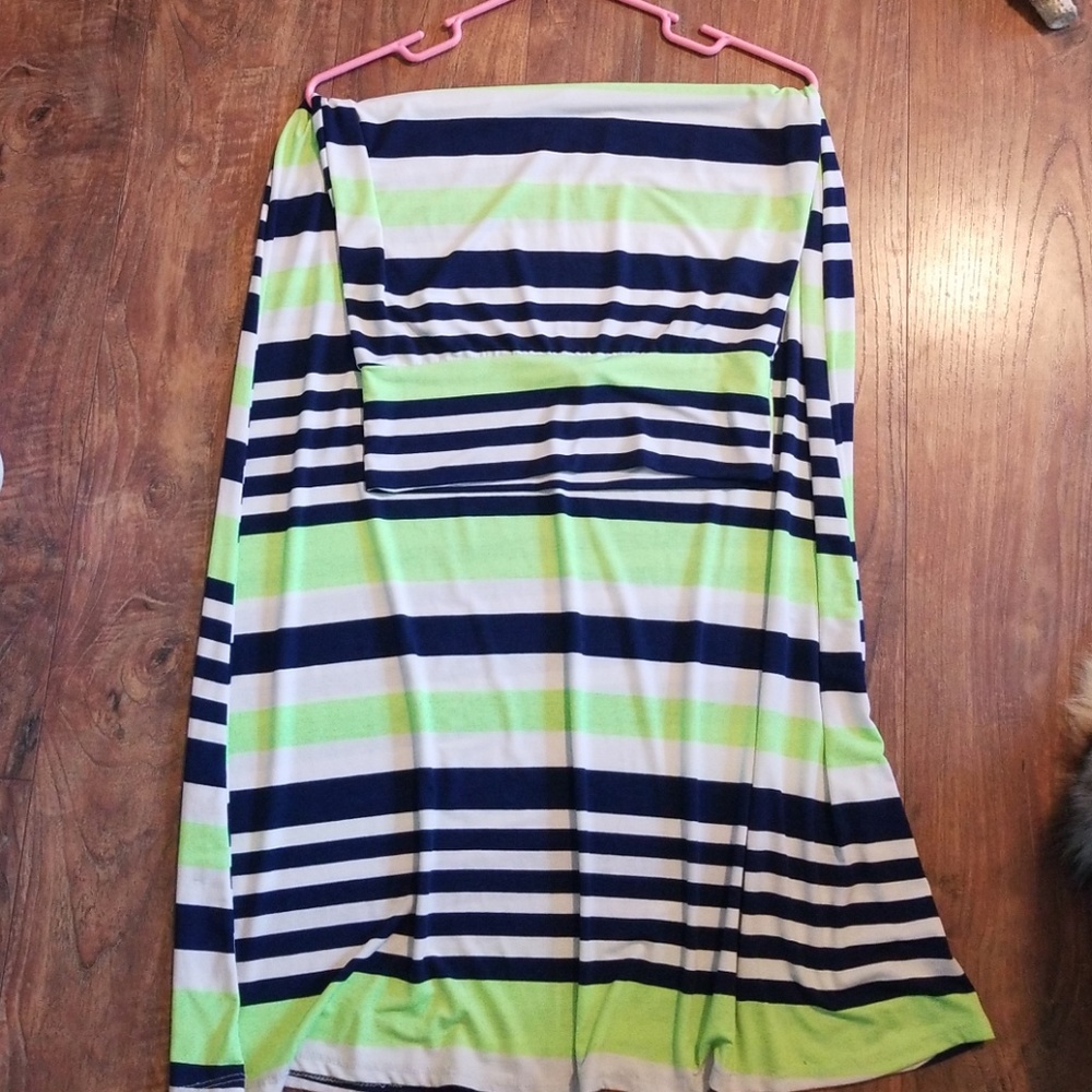 Got style maxi dress bron green blue and white